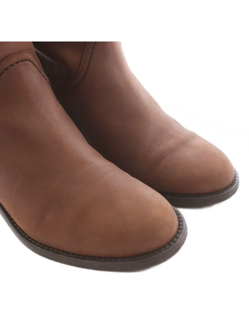 Chanel CC Logo Long Boots Leather Chanki Heels 36c Brown